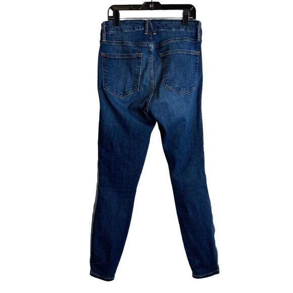 Good American Good Legs Jeans Size 2/26 Side Stripes Dark Wash Denim GLCA899T - Picture 2 of 6